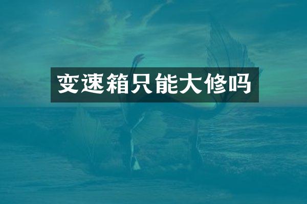 变速箱只能大修吗