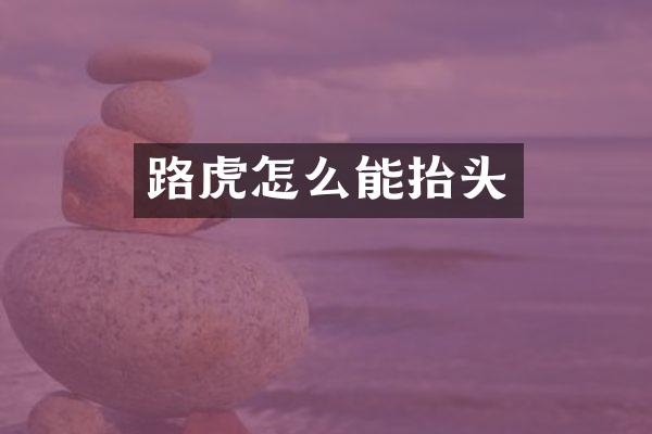 路虎怎么能抬头