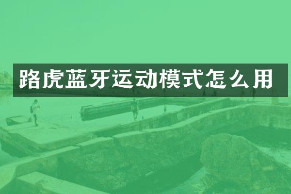 路虎蓝牙运动模式怎么用