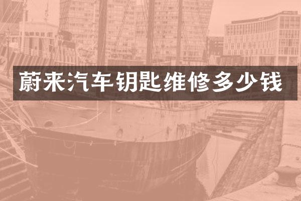 蔚来汽车钥匙维修多少钱