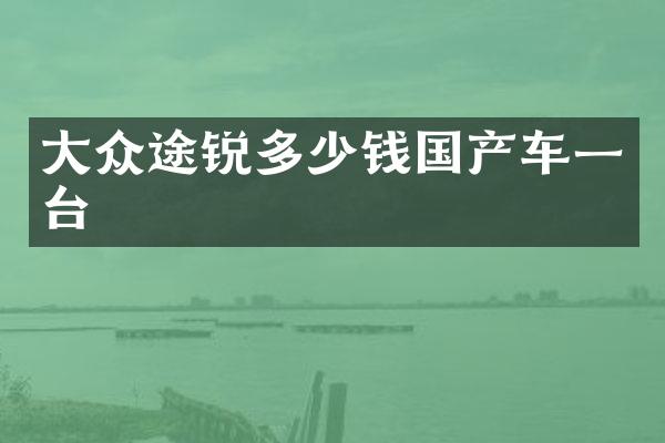 大众途锐多少钱国产车一台