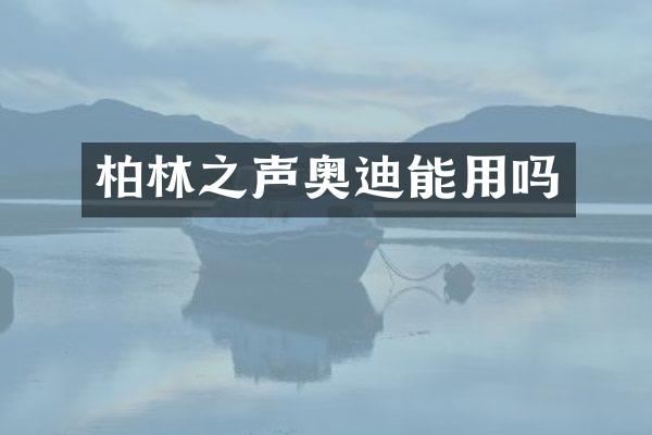 柏林之声奥迪能用吗