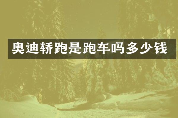 奥迪轿跑是跑车吗多少钱