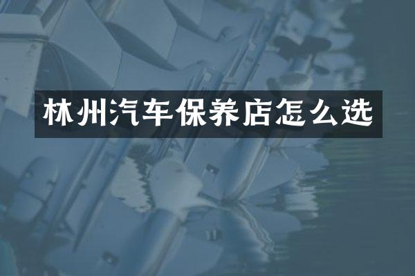 林州汽车保养店怎么选