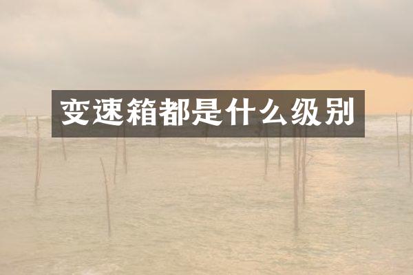 变速箱都是什么级别