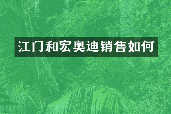 江门和宏奥迪销售如何