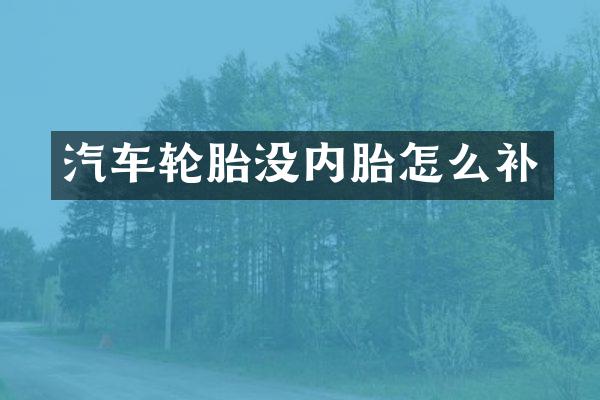 汽车轮胎没内胎怎么补