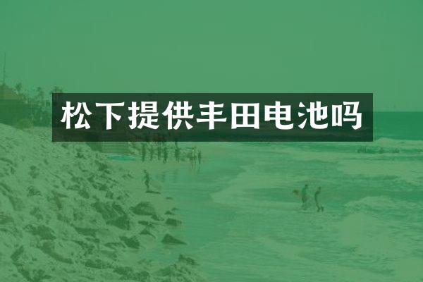 提供丰田电池吗
