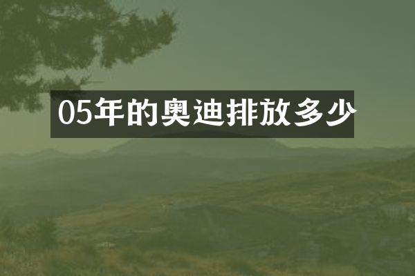 05年的奥迪排放多少