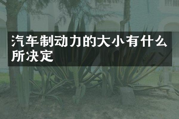 汽车制动力的大小有什么所决定