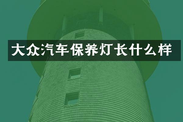 大众汽车保养灯长什么样