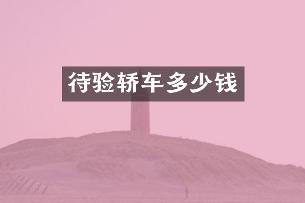 待验轿车多少钱