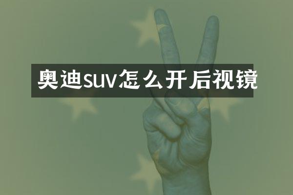 奥迪suv怎么开后视镜