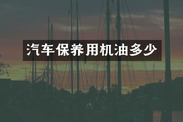 汽车保养用机油多少