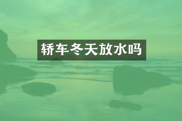 轿车冬天放水吗