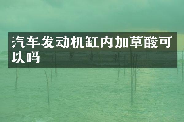 汽车发动机缸内加草酸可以吗