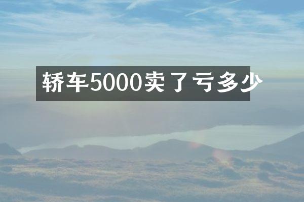 轿车5000卖了亏多少