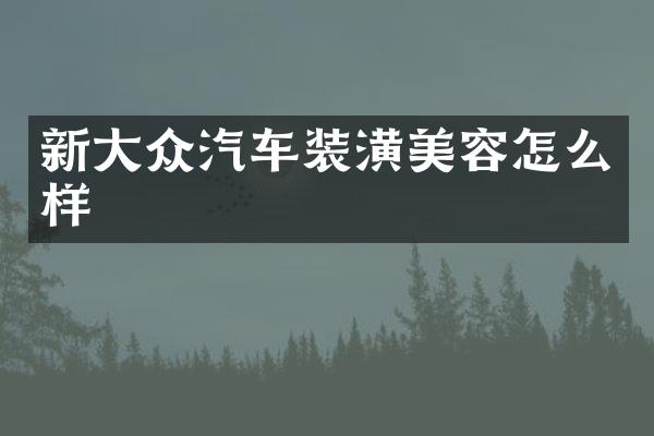 新大众汽车装潢美容怎么样