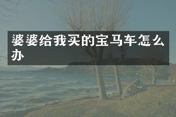 婆婆给我买的宝马车怎么办