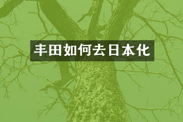 丰田如何去日本化