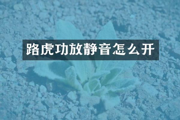 路虎功放静音怎么开