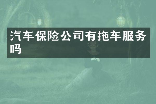 汽车保险公司有拖车服务吗
