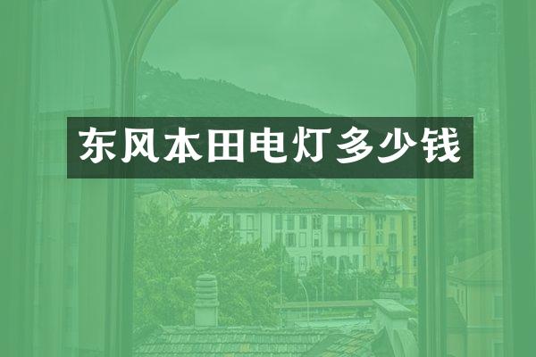 东风本田电灯多少钱