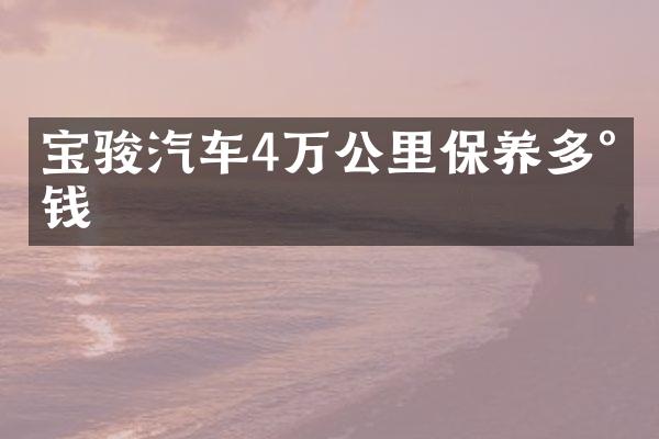 宝骏汽车4万公里保养多少钱