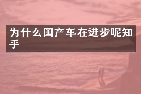 为什么国产车在进步呢知乎