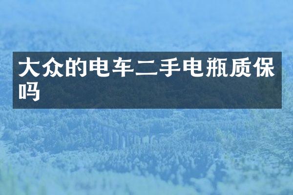 大众的电车二手电瓶质保吗