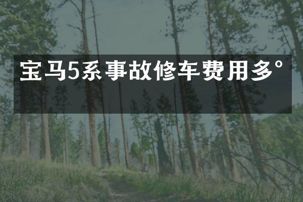 宝马5系事故修车费用多少