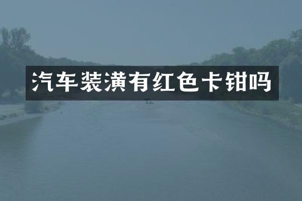 汽车装潢有红色卡钳吗