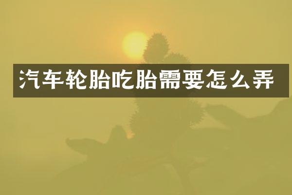 汽车轮胎吃胎需要怎么弄