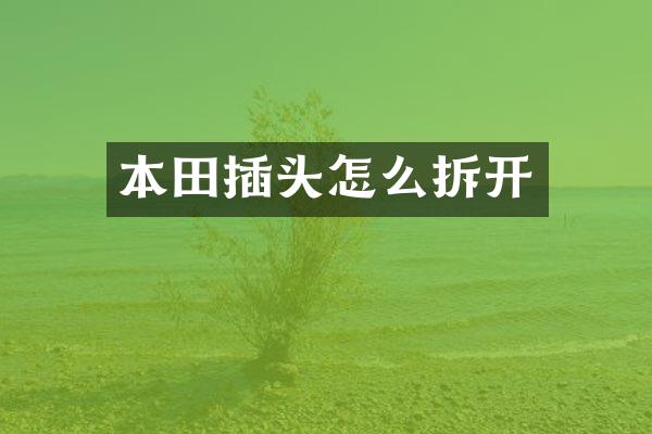 本田插头怎么拆开