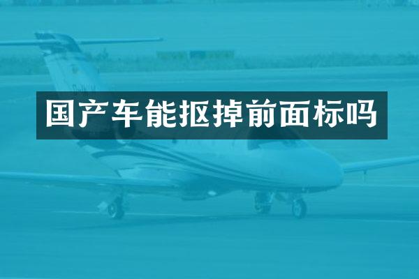 国产车能抠掉前面标吗