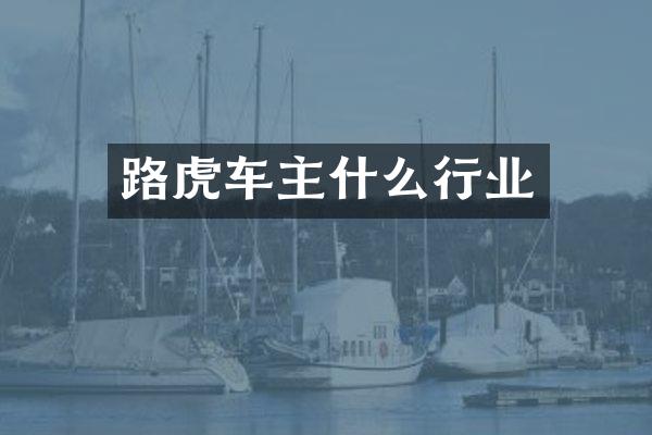 路虎车主什么行业