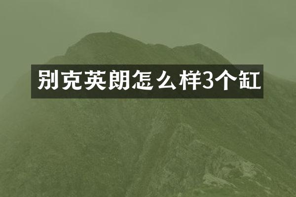 别克英朗怎么样3个缸