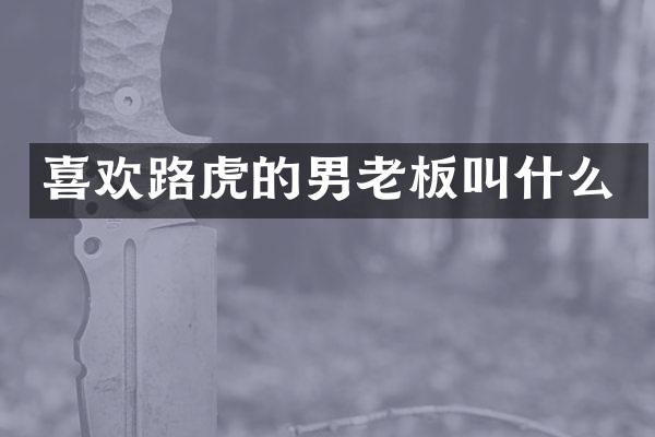 喜欢路虎的男老板叫什么