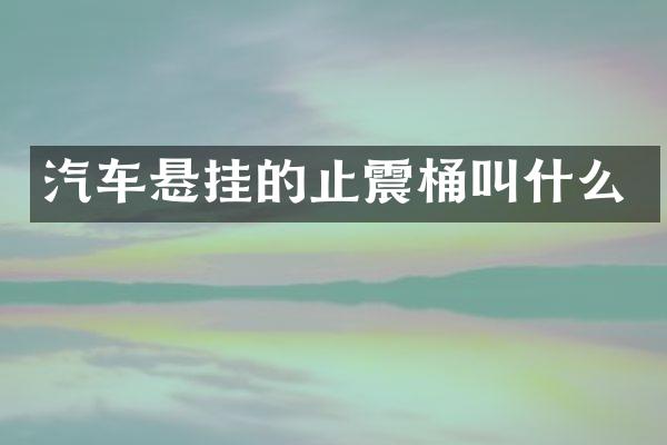 汽车悬挂的止震桶叫什么