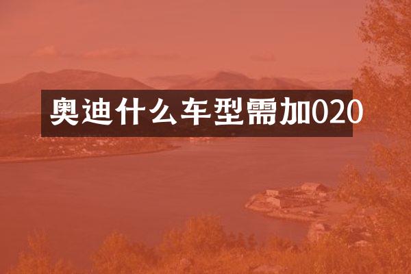奥迪什么车型需加020