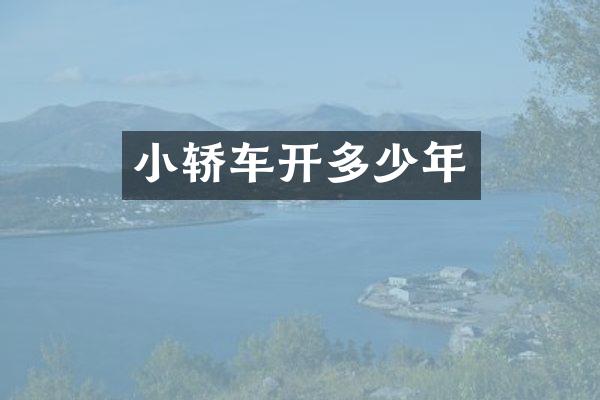 小轿车开多少年