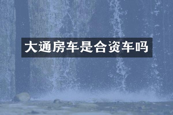 大通房车是合资车吗