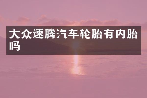 大众速腾汽车轮胎有内胎吗