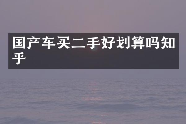 国产车买二手好划算吗知乎