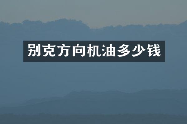 别克方向机油多少钱