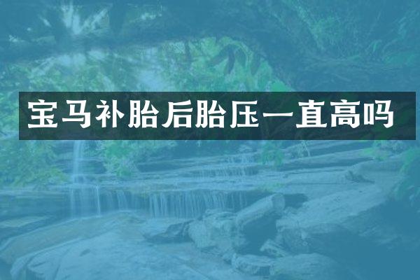 宝马补胎后胎压一直高吗
