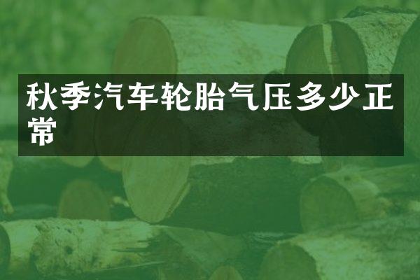 秋季汽车轮胎气压多少正常