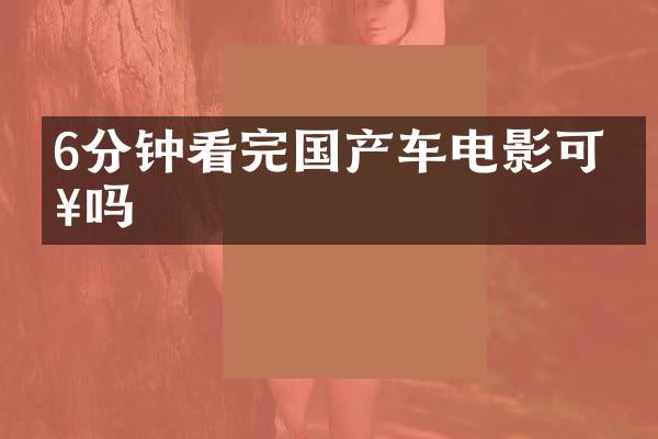 6分钟看完国产车电影可以吗