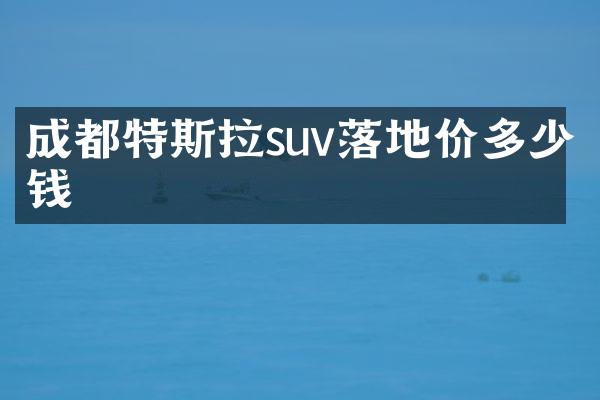 成都特斯拉suv落地价多少钱