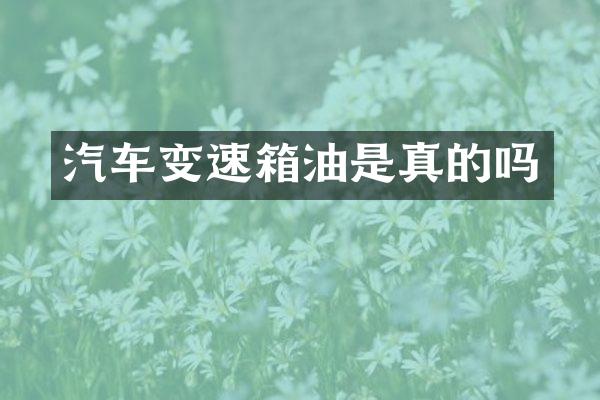 汽车变速箱油是真的吗